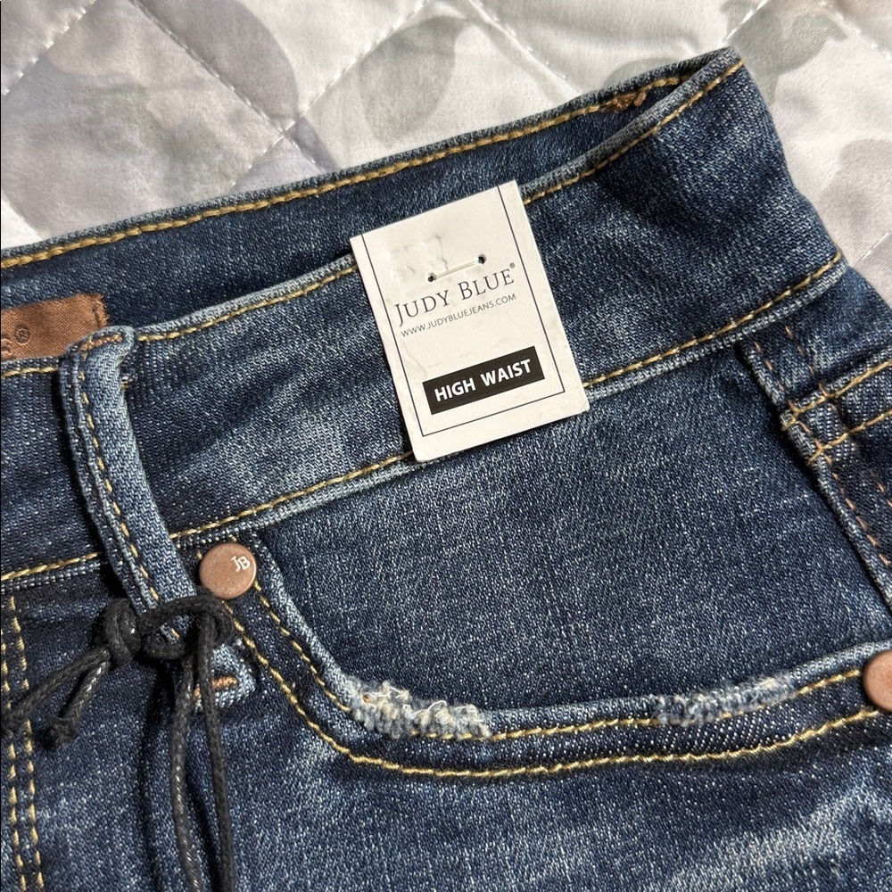 Judy Blue Dark Blue Denim Shorts S - Picture 3 of 9